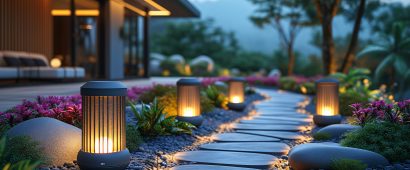 How Can Uplighting and Downlighting Create Different Effects in Landscape Design?